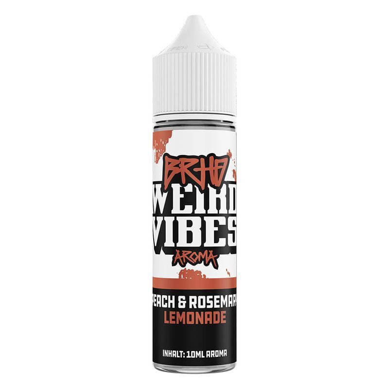 Aroma Peach & Rosemary Lemonade von BRHD BRHD Weird Vibes Aroma Flasche mit Peach & Rosemary Lemonade Design und 10ml Inhalt
