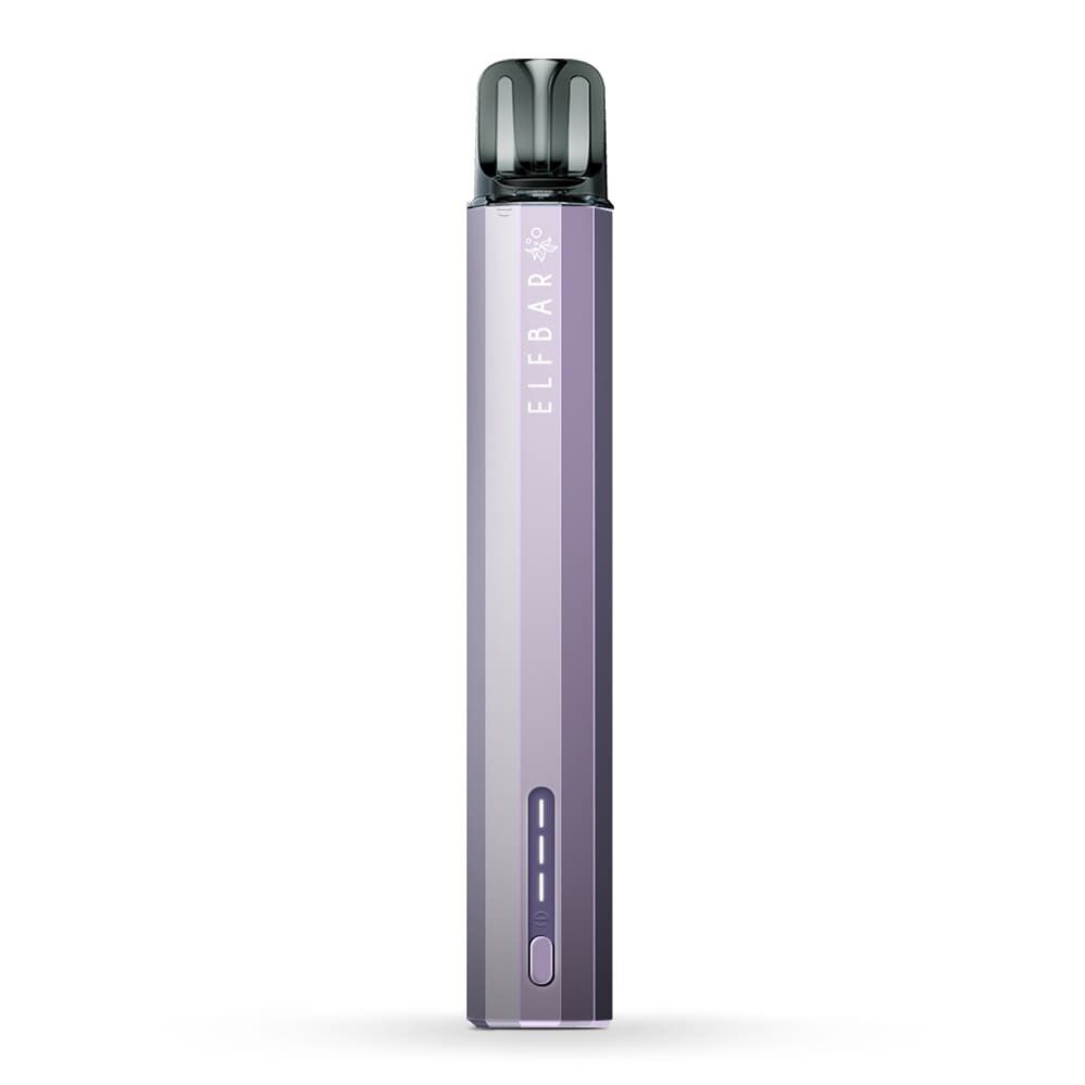 Elfbar Elfa Turbo Pro Pod Kit - Light Purple Elfbar Elfa Turbo Pro Pod Kit in Light Purple, schlanke Form, Aufschrift „ELFBAR“ auf der Vorderseite, schwarzes Mundstück.