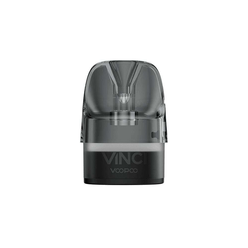 Voopoo Vinci PnP X Leerpods - MTL Voopoo Vinci PnP X MTL Leerpod in transparenter, abgerundeter Form, mit schwarzer Basis und Logo „VINCI“ sichtbar.