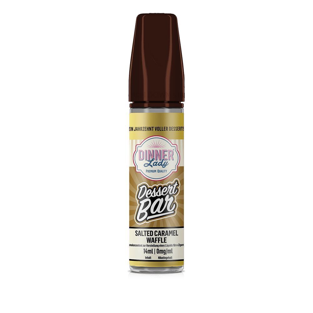 Aroma Salted Caramel Waffle - Dinner Lady Dinner Lady Aroma Flasche mit brauner Kappe, Dessert Bar Branding, Geschmacksrichtung Salted Caramel Waffle, 14ml, 0mg/ml Nikotingehalt
