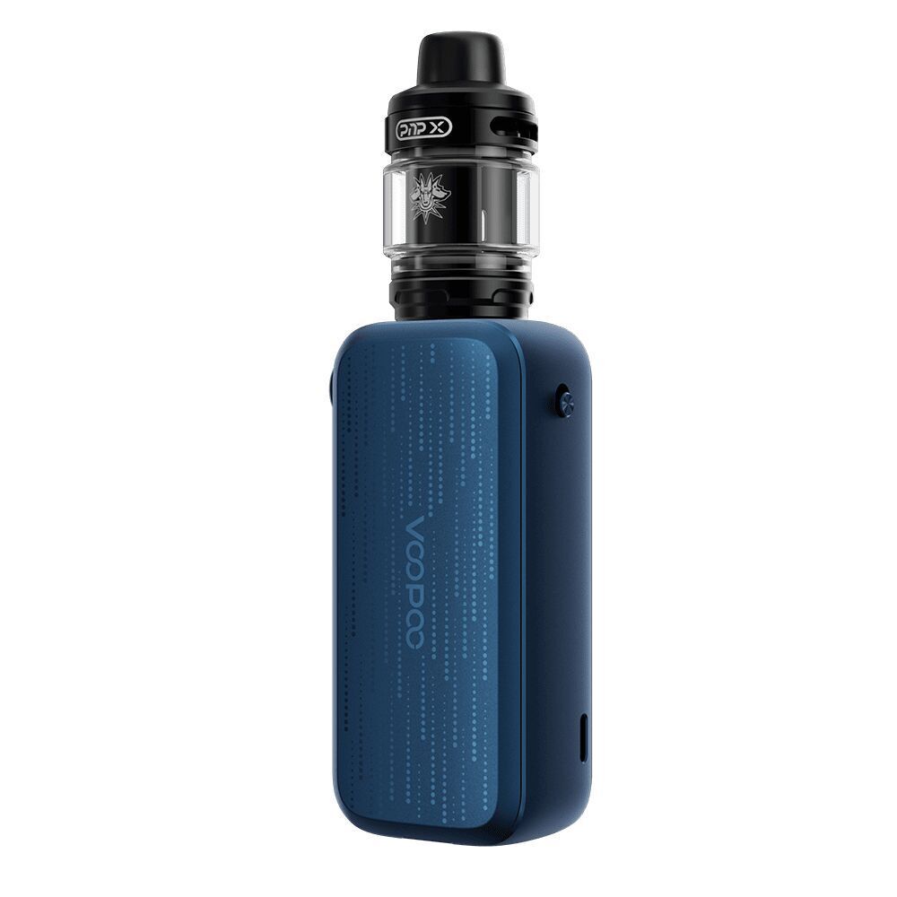 Voopoo Vinci Spark 220 Box Kit - Space Blue Voopoo Vinci Spark 220 Box Kit in Space Blue mit schwarzem Tankaufsatz, klarem Glastank und Voopoo-Logo auf der blauen Oberfläche.