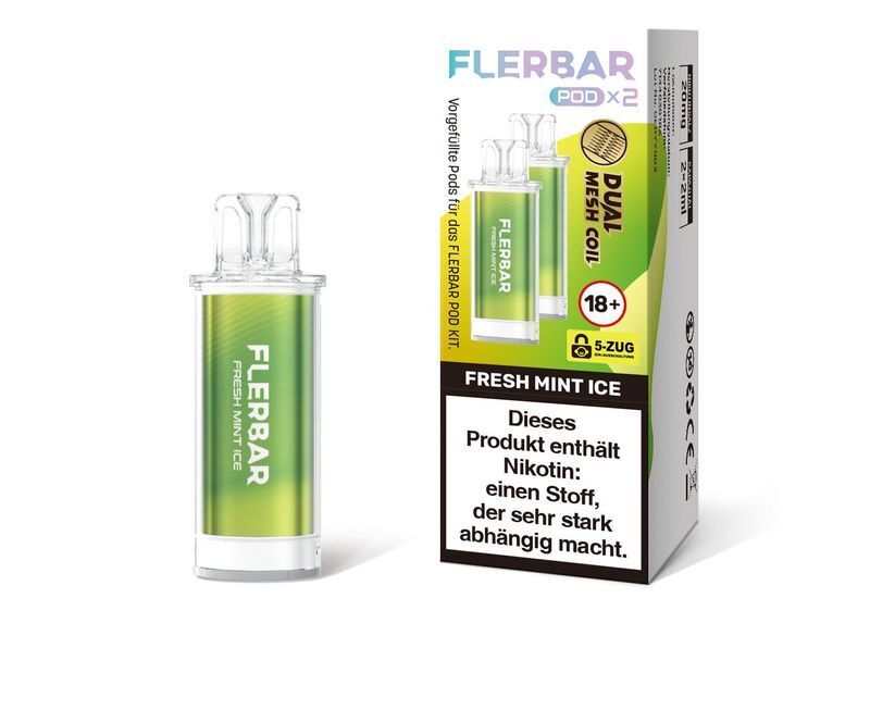 Flerbar Pods Fresh Mint Ice 20 mg | Prefilled Vape Pods Flerbar Pods Fresh Mint Ice 20 mg | Prefilled Vape Pods