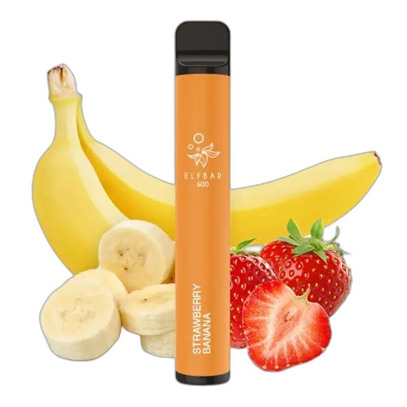 Elfbar 600 E-Shisha Strawberry Banana mit 20mg Nikotin