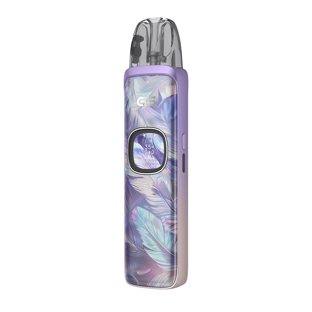 Uwell Caliburn G5 Pod Kit - Aurora Feathers Uwell Caliburn G5 Pod Kit in Aurora Feathers Design mit geprägtem Federmuster und mittigem Display.