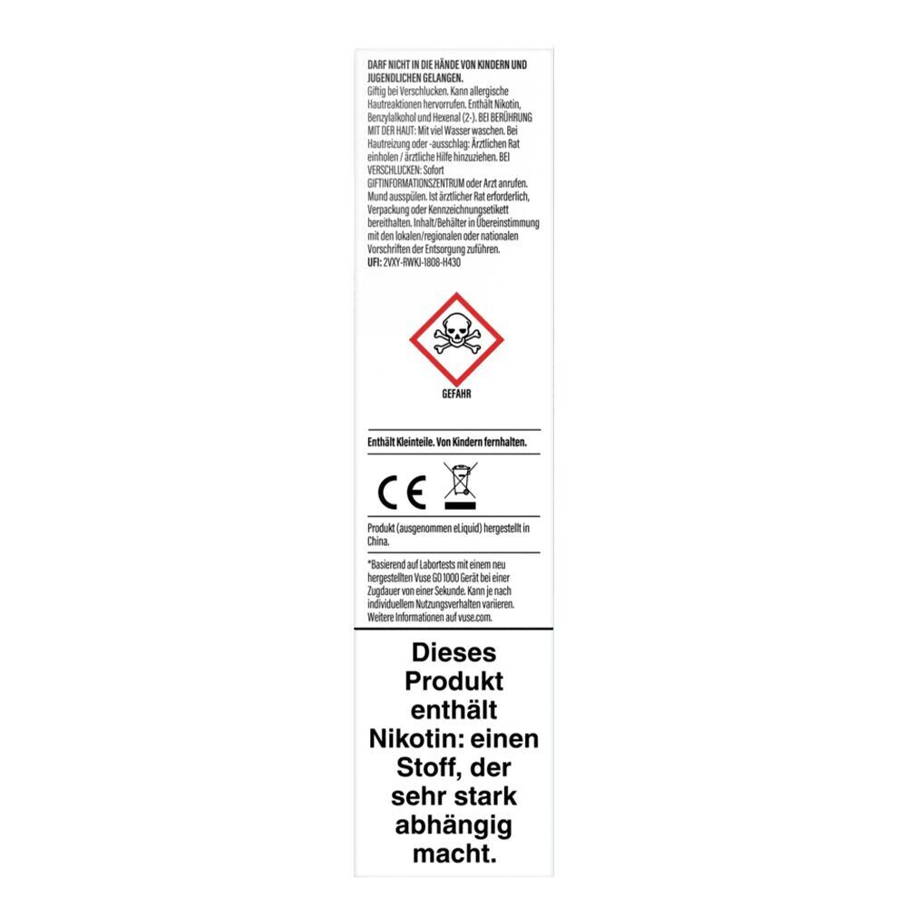 Cucumber Mix 20mg - Vuse GO 1000 Einweg