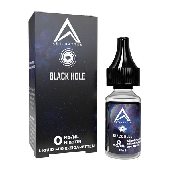 Liquid Black Hole von Antimatter Antimatter Liquid Black Hole für E-Zigaretten, 0 mg/ml Nikotin, in einer 10 ml Flasche und Verpackung mit galaktischem Design