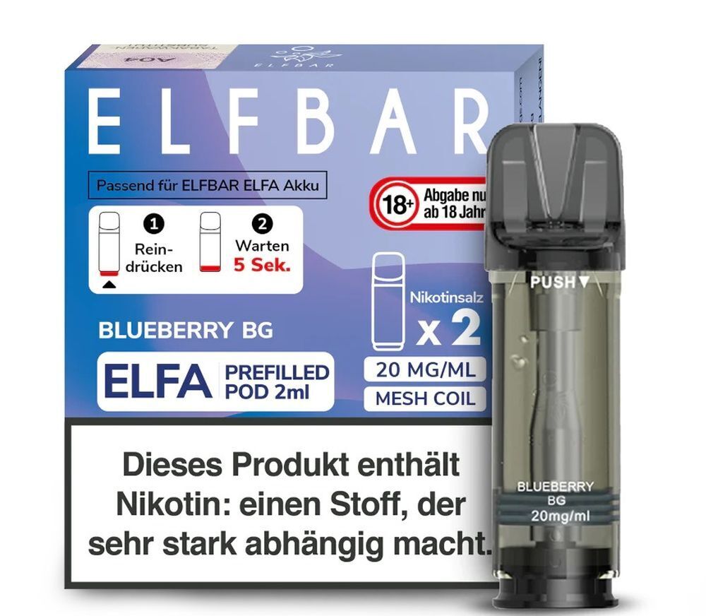 Pods Blueberry Bubblegum 20mg von Elf Bar Elfa