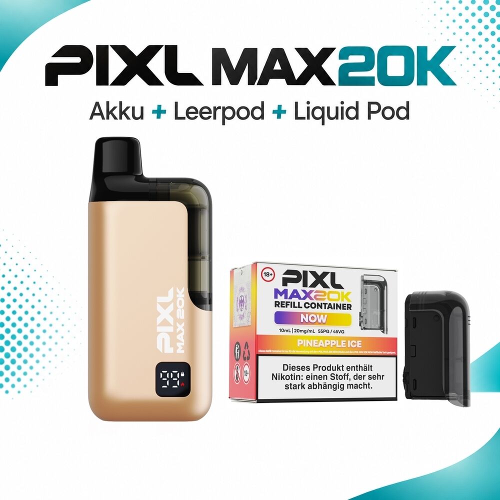 Pixl Max 20K Set - 20mg Nikotinsalz Pixl Max 20K Set - 20mg Nikotinsalz