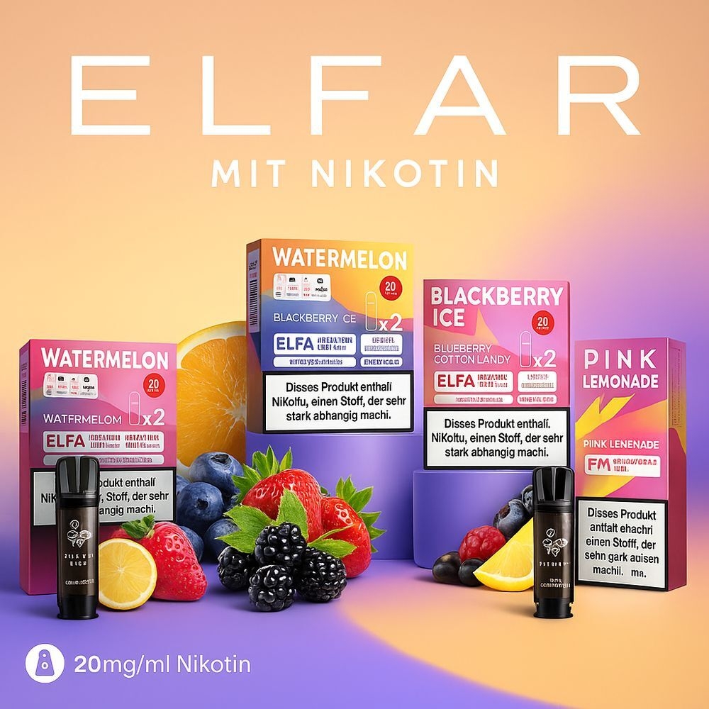 Elfa Pods von Elfbar - alle Sorten - Mit Nikotin