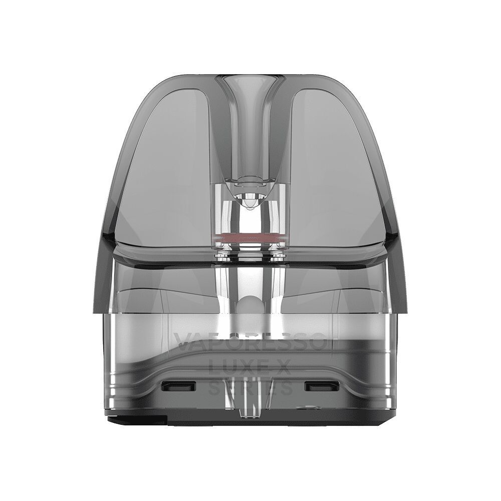 Vaporesso Luxe X2 Pod 0,6 Ohm Vaporesso Luxe X2 Pod 0,6 Ohm, transparentes Design mit sichtbarem Innenleben aus Metall, leicht gewölbte Rauchkammer, klare Kunststoffkonstruktion