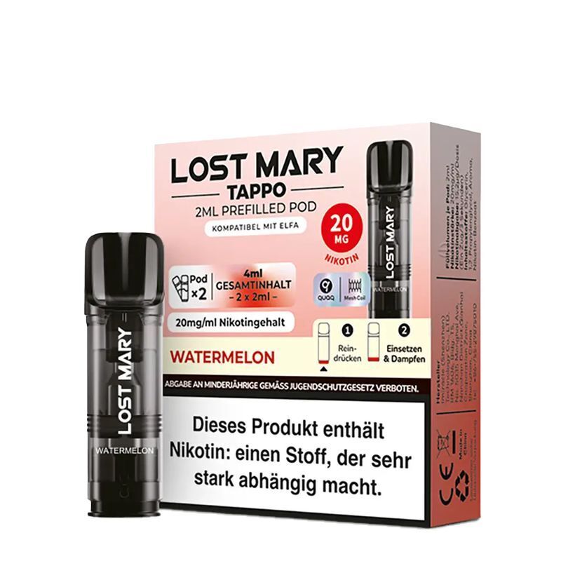 Watermelon Pods 20mg Tappo von Lost Mary