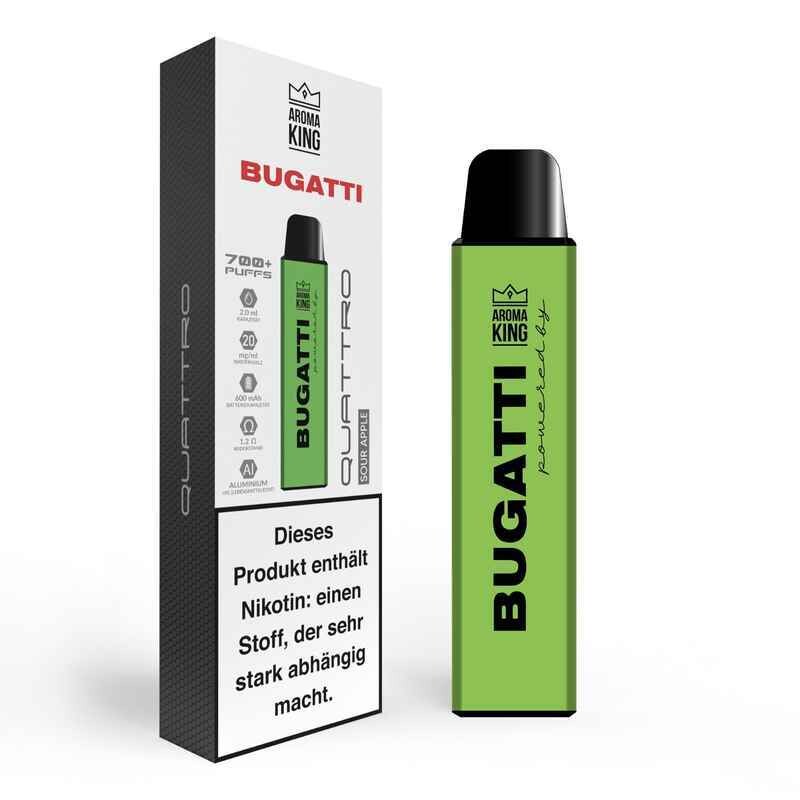 Sour Apple 20mg - Aroma King Bugatti Quattro E-Shisha