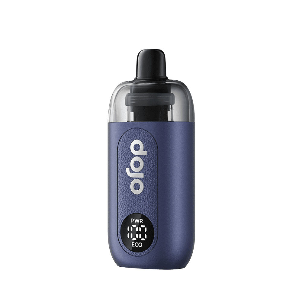 Vaporesso Dojo Blast X Akkuträger Vaporesso Dojo Blast X Akkuträger in blau mit durchsichtigem Mundstück, ovalem Display mit PWR und ECO Anzeige, seitlichem Logo.