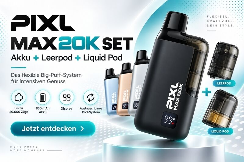 PIXL Max 20K Set – 850 mAh Akku mit Leerpod und Liquid Pod