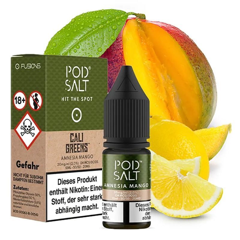 Liquid Amnesia Mango mit 20mg Nikotin von Pod Salt Fusion Liquid Amnesia Mango mit 20mg Nikotin von Pod Salt Fusion