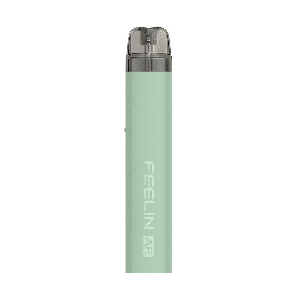 Nevoks Feelin AR Pod Kit in Mintgrün mit transparentem Mundstück und seitlichem Branding.
