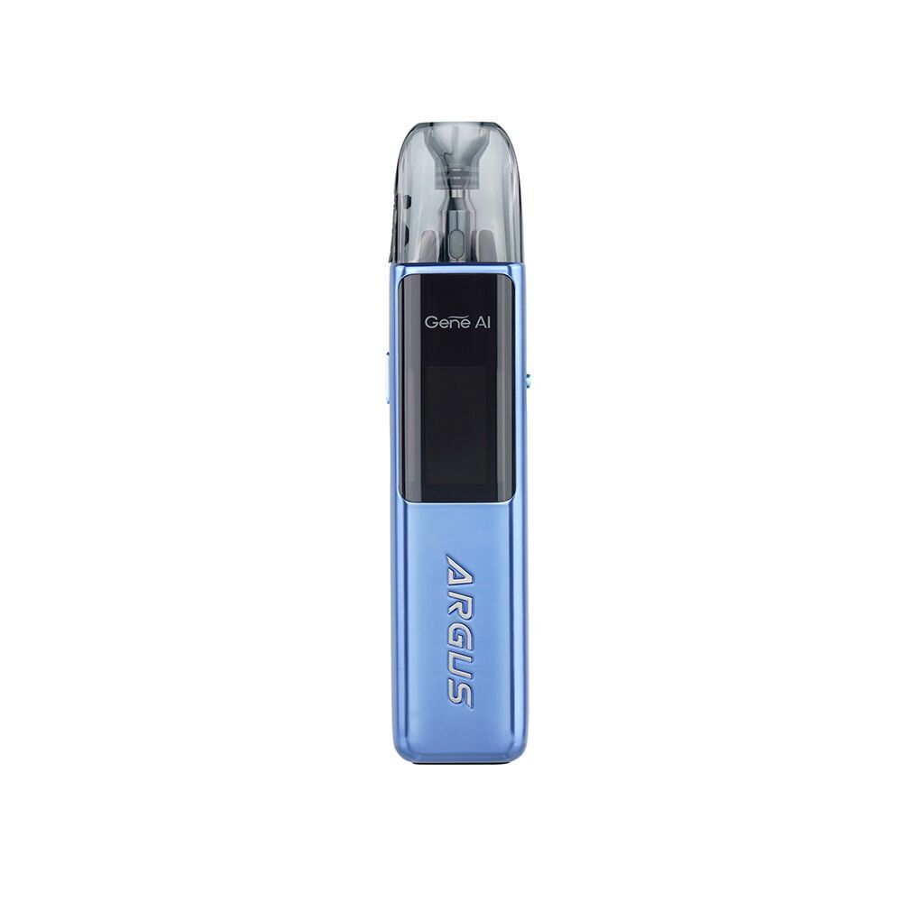 Voopoo Argus G2 Pod Kit Navy Blue Voopoo Argus G2 Pod Kit in Navy Blue mit transparentem Pod, großem Display und "ARGUS" Branding auf der Vorderseite