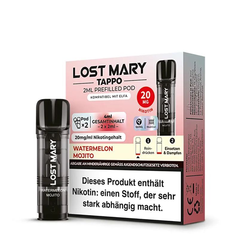 Watermelon Mojito Pods 20mg Tappo von Lost Mary