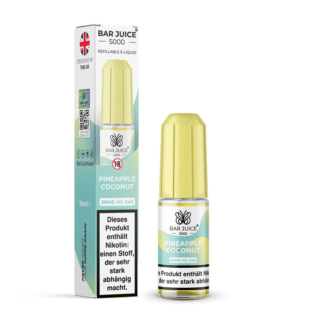 Bar Juice 5000 Nikotinsalz Liquid - Pineapple Coconut Bar Juice 5000 Nikotinsalz Liquid - Pineapple Coconut