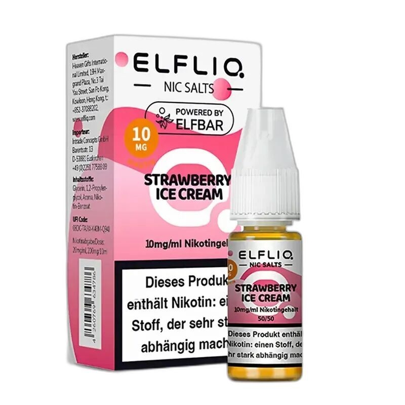 Elfliq Nikotinsalz - Strawberry Ice Cream 10mg