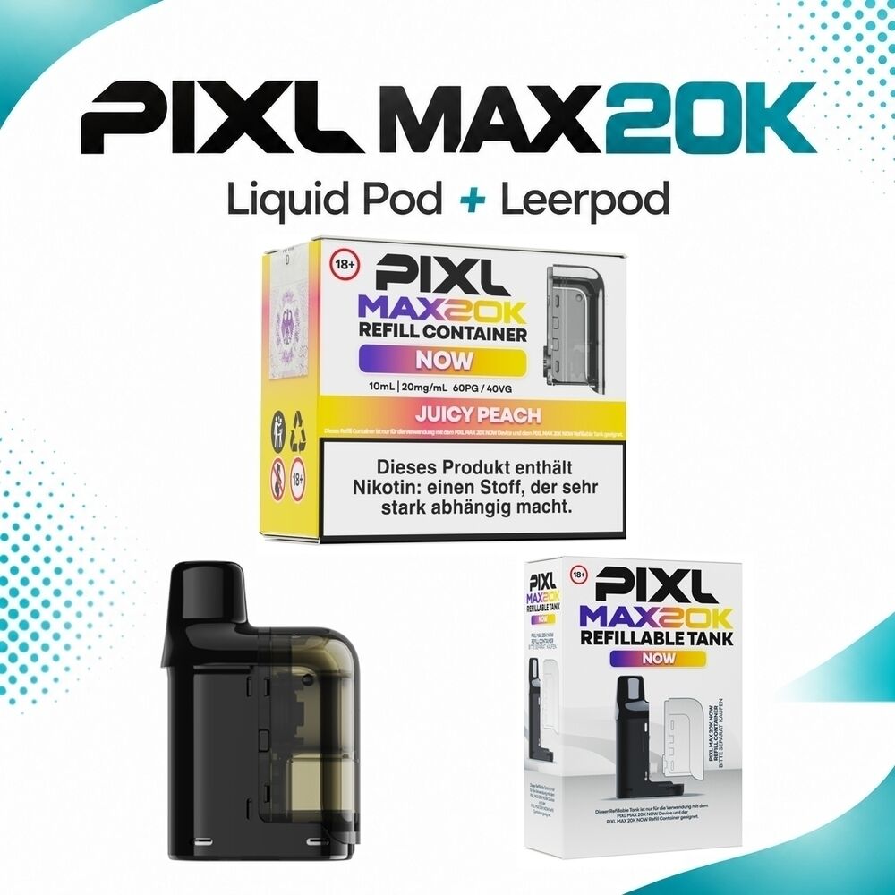 PXL318 Pixl Max 20K Pods - Juicy Peach 20mg