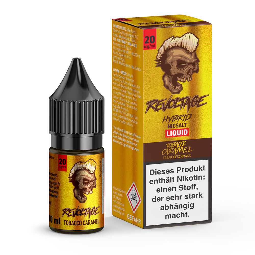 revoltage-tobacco-hybrid-liquid-caramel-20mg Revoltage Tobacco Hybrid Liquid - Caramel