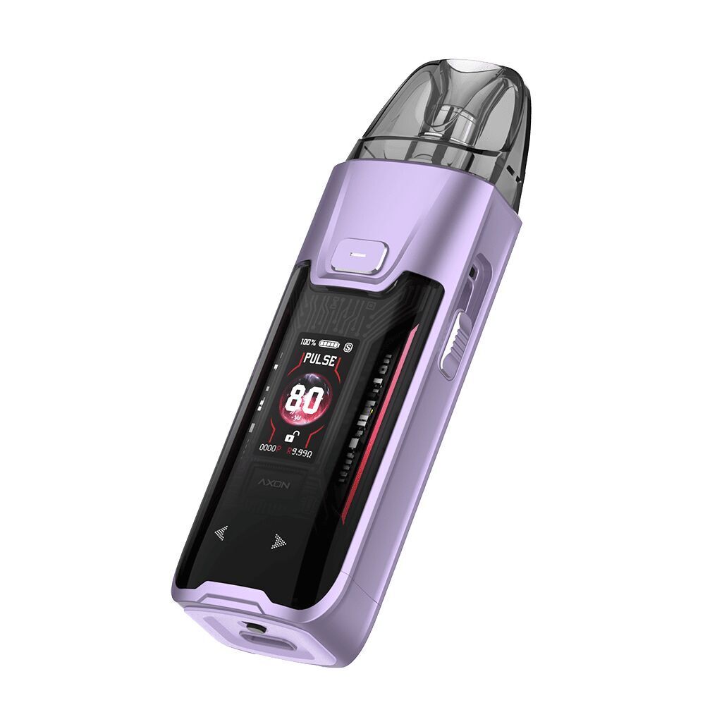 Vaporesso Luxe XR Max 2 Pod Kit - Flowing Purple Vaporesso Luxe XR Max 2 Pod Kit in Flieder mit Displayanzeige, Puls-Funktion, USB-C-Anschluss und abgerundeten Kanten.