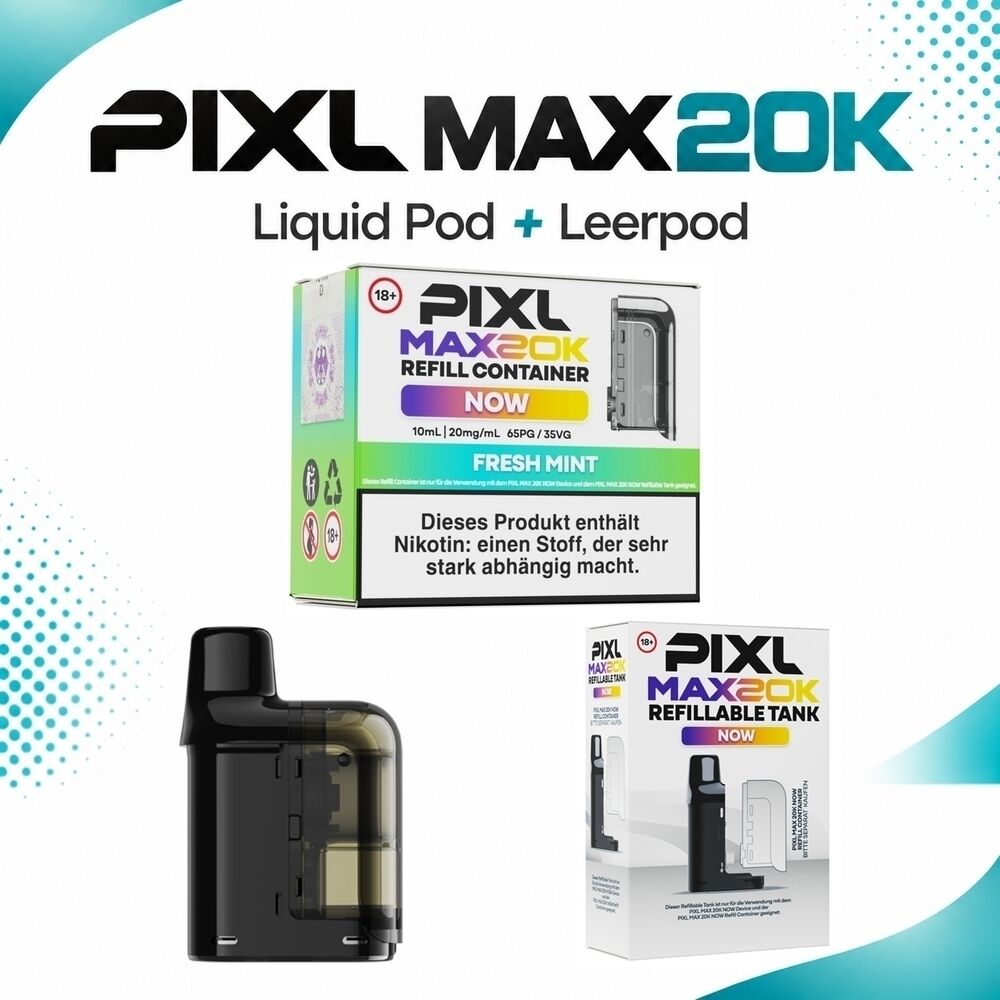PXL313 Pixl Max 20K Pods - Fresh Mint 20mg