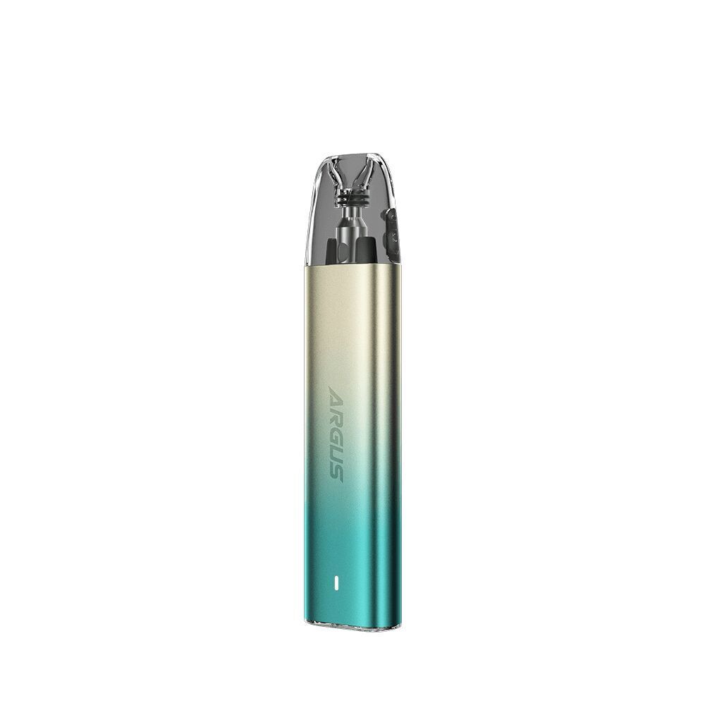 Voopoo Argus G2 Mini Pod Kit - Spring Green Voopoo Argus G2 Mini Pod Kit in Spring Green mit transparenter Oberseite, sichtbarem Pod-System und integriertem Argus-Branding.