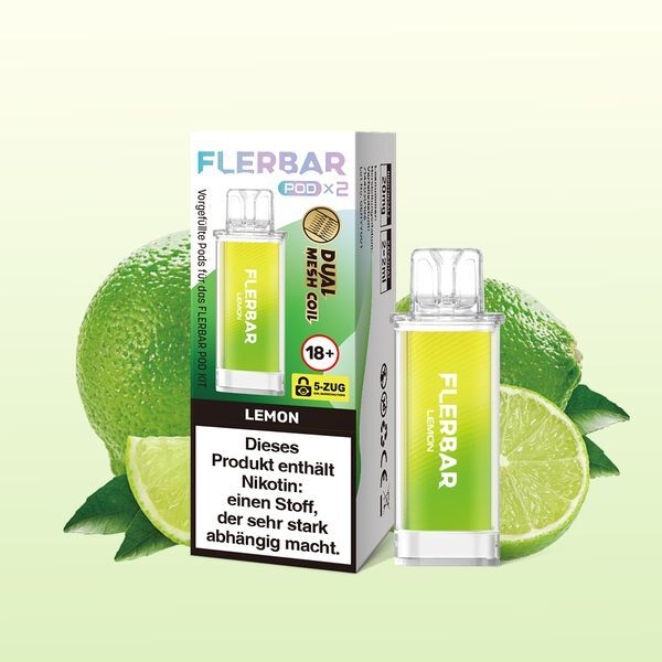 Lemon mit 20mg Nikotin Flerbar Pods Lemon mit 20mg Nikotin Flerbar Pods