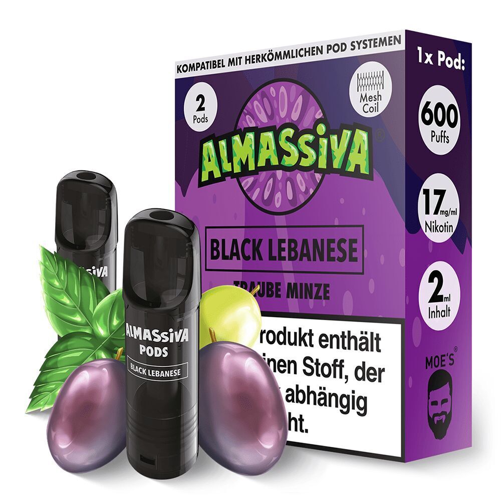 Einweg Pods Black Lebanese 17mg von Al Massiva