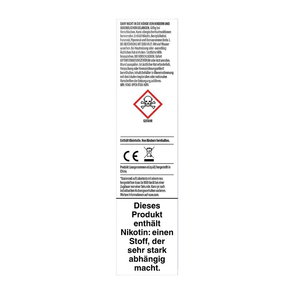 Blueberry Ice 20mg - Vuse GO 1000 Einweg
