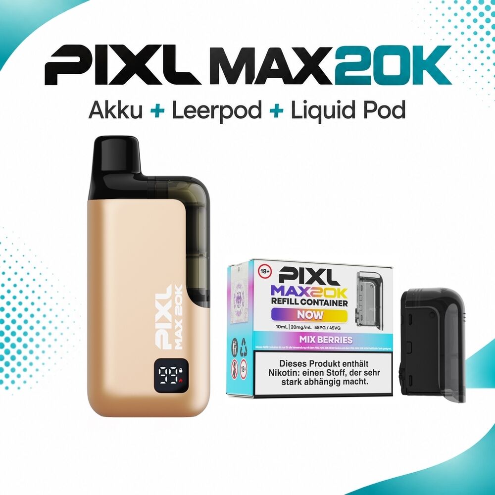 Pixl Max 20K Set - 20mg Nikotinsalz Pixl Max 20K Set - 20mg Nikotinsalz