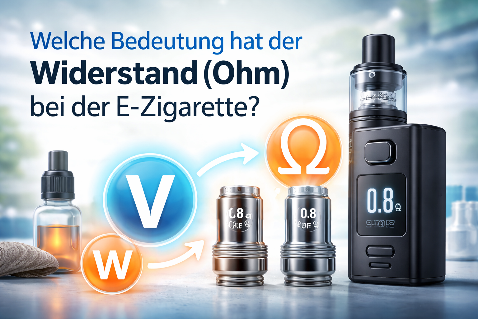 Ohm bei der E-Zigarette: Bedeutung & Unterschiede Ohm bei der E-Zigarette: Bedeutung & Unterschiede