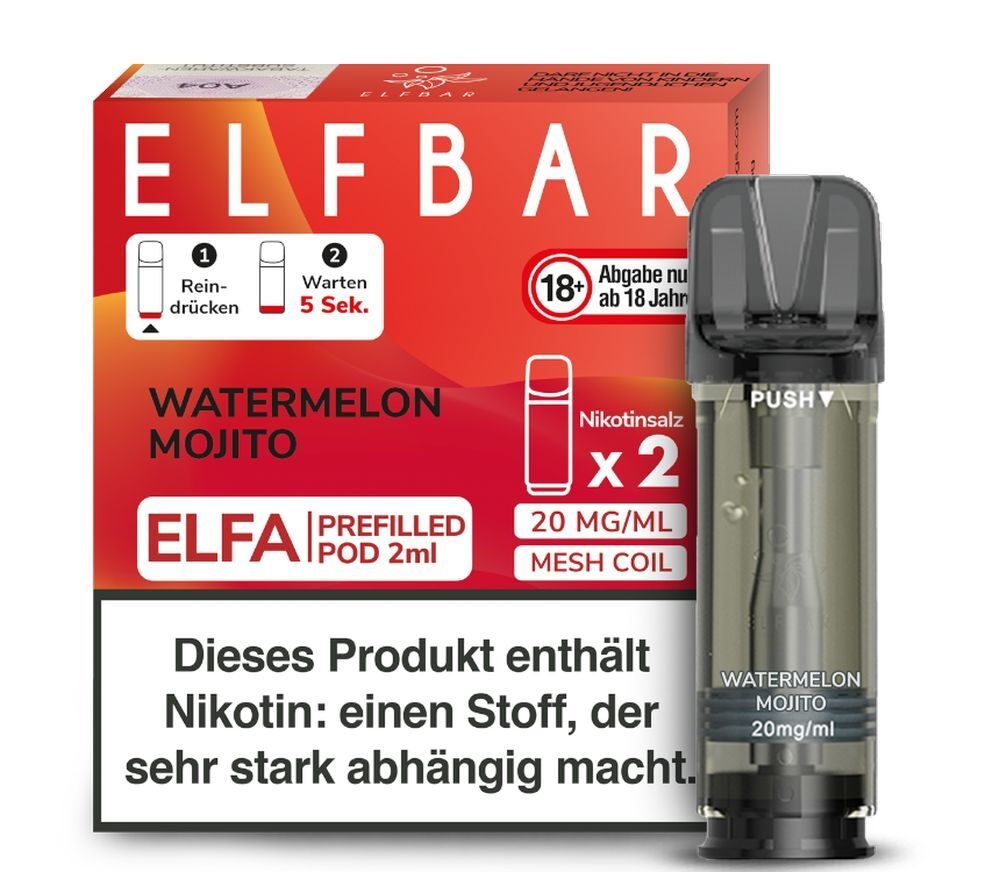 Watermelon Mojito Elfa Pods - 20mg Watermelon Mojito Elfa Pods - 20mg