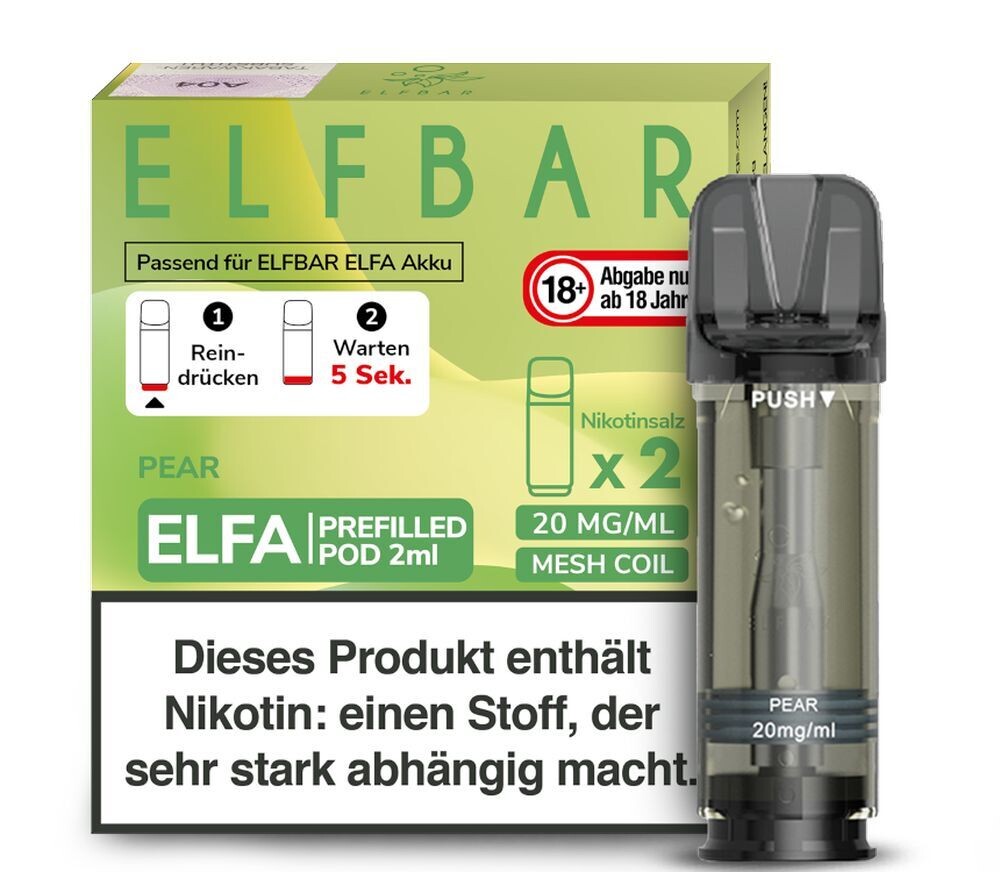 Pear mit 20mg Nikotin Elfa Pods von Elf Bar