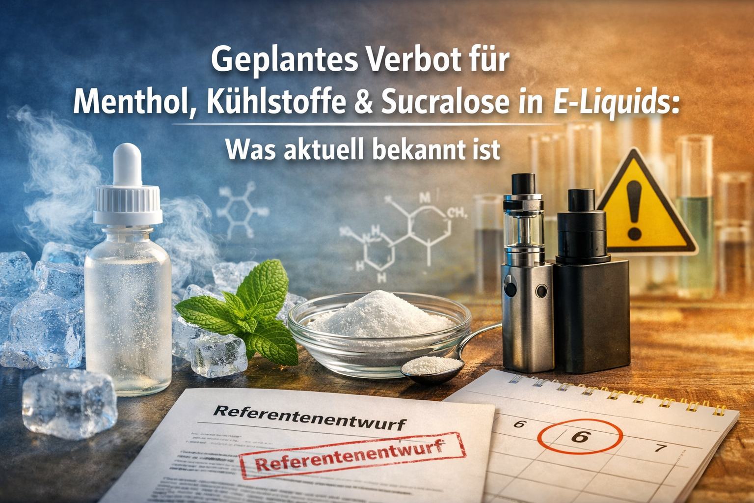 Geplantes Verbot für Menthol, Kühlstoffe & Sucralose in E-Liquids