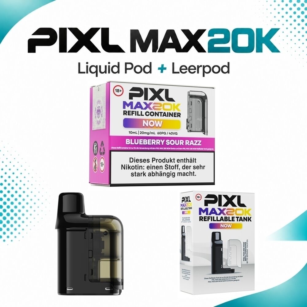 PXL301 Pixl Max 20K Pods - Blueberry Sour Razz 20mg