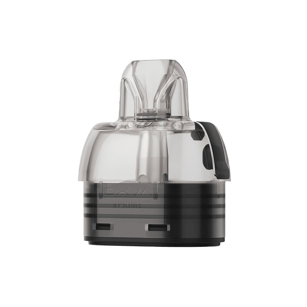 Oxva Vprime Ersatzpods 0,6 Ohm Oxva Vprime Ersatzpod 0,6 Ohm, transparentes Kunststoffgehäuse, schwarze Basis, seitlicher Anschluss, klare Kanten sichtbar