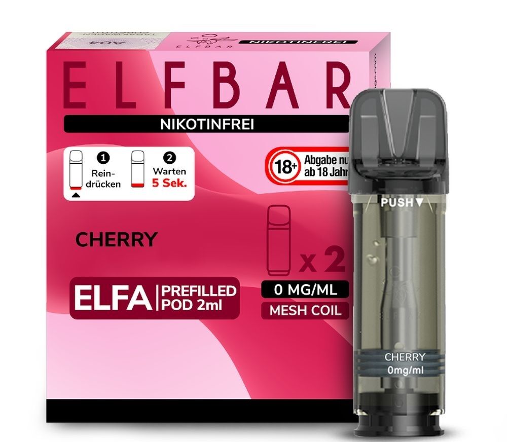 Elfbar ELFA Pods Cherry 0 mg Nikotinfrei & Aromatisch Elfbar ELFA Pods Cherry 0 mg Nikotinfrei & Aromatisch
