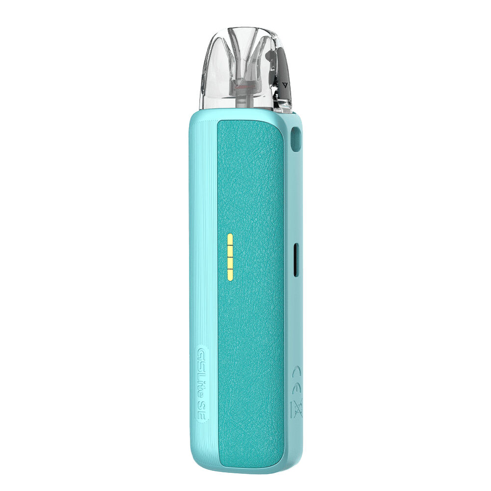 Uwell Caliburn G5 Lite SE Pod Kit Uwell Caliburn G5 Lite SE Pod Kit in blauer Lederoptik, kompakte Form mit transparenter Spitze, seitlicher Ladeanschluss