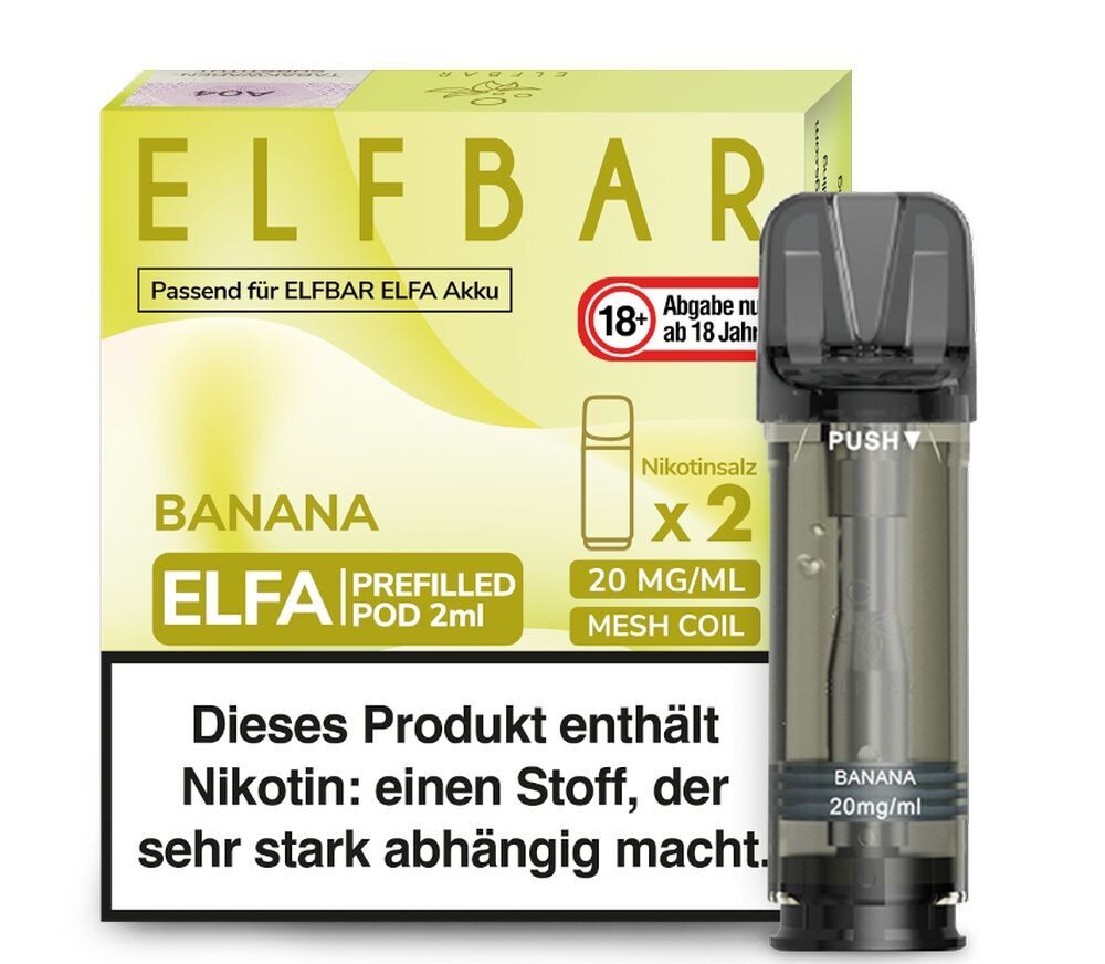 Banana mit 20mg Nikotin Elfa Pods von Elf Bar