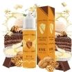 Kings Crest Aroma Don Juan Dream Flasche mit 10 ml Inhalt, umgeben von Schokoladenkuchen, Vanilleeis, Nüssen und Karamell.